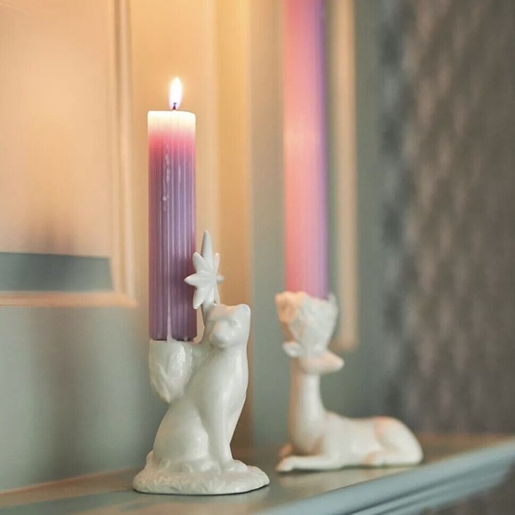 Deer Winter White Creature Candle Holder - Picture 3 of 11